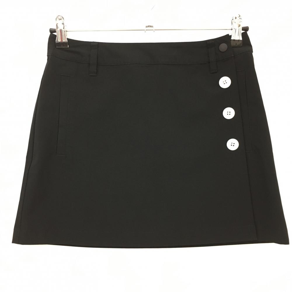 カッパ ラップスカート 黒 バックロゴ レディース 7 ゴルフウェア Kappa