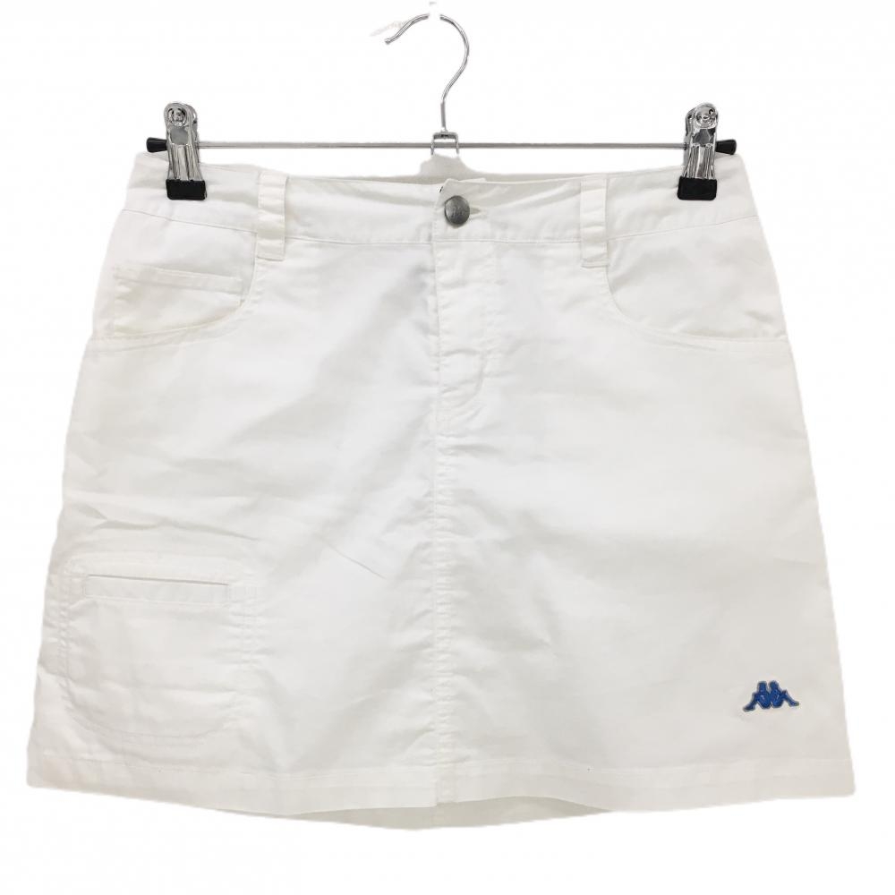 カッパ スカート 白 ロゴブルー レディース 7 ゴルフウェア Kappa