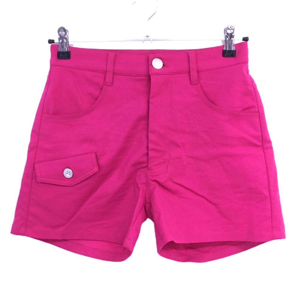【超美品】キスオンザグリーン ショートパンツ ピンク系 ロゴ刺しゅう 裏地付き レディース 1(S) ゴルフウェア kiss on the green