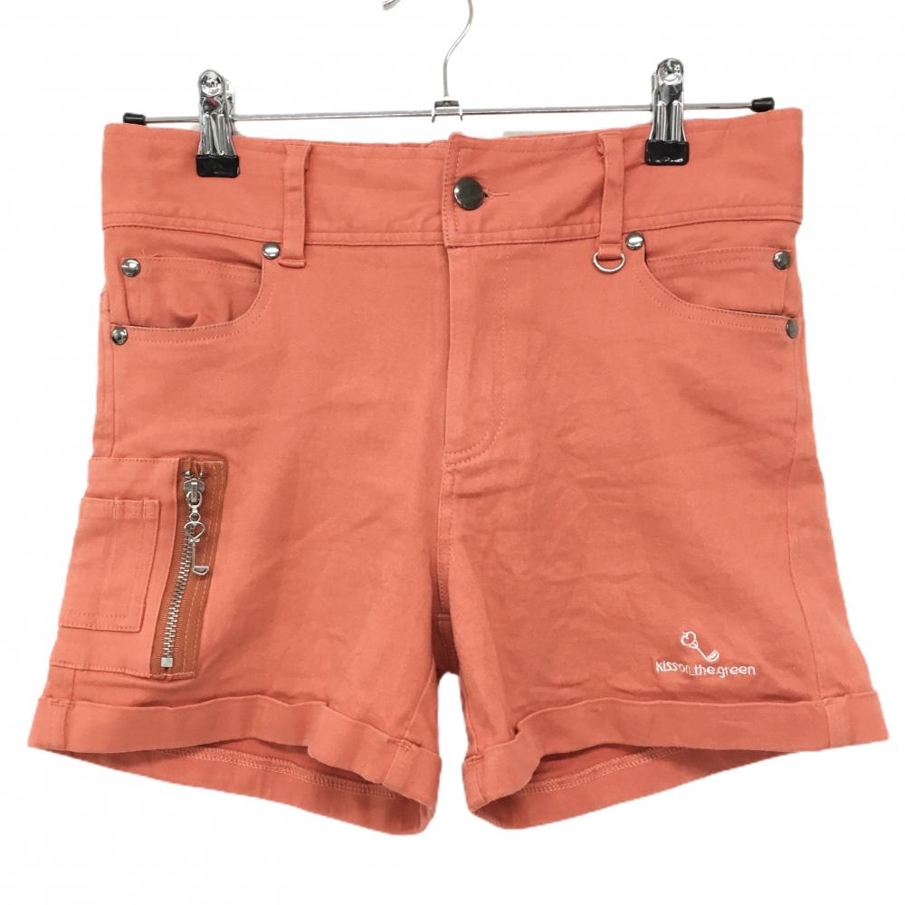 キスオンザグリーン ショートパンツ オレンジ ウエスト一部ゴム ストレッチ レディース 2(M) ゴルフウェア kiss on the green
