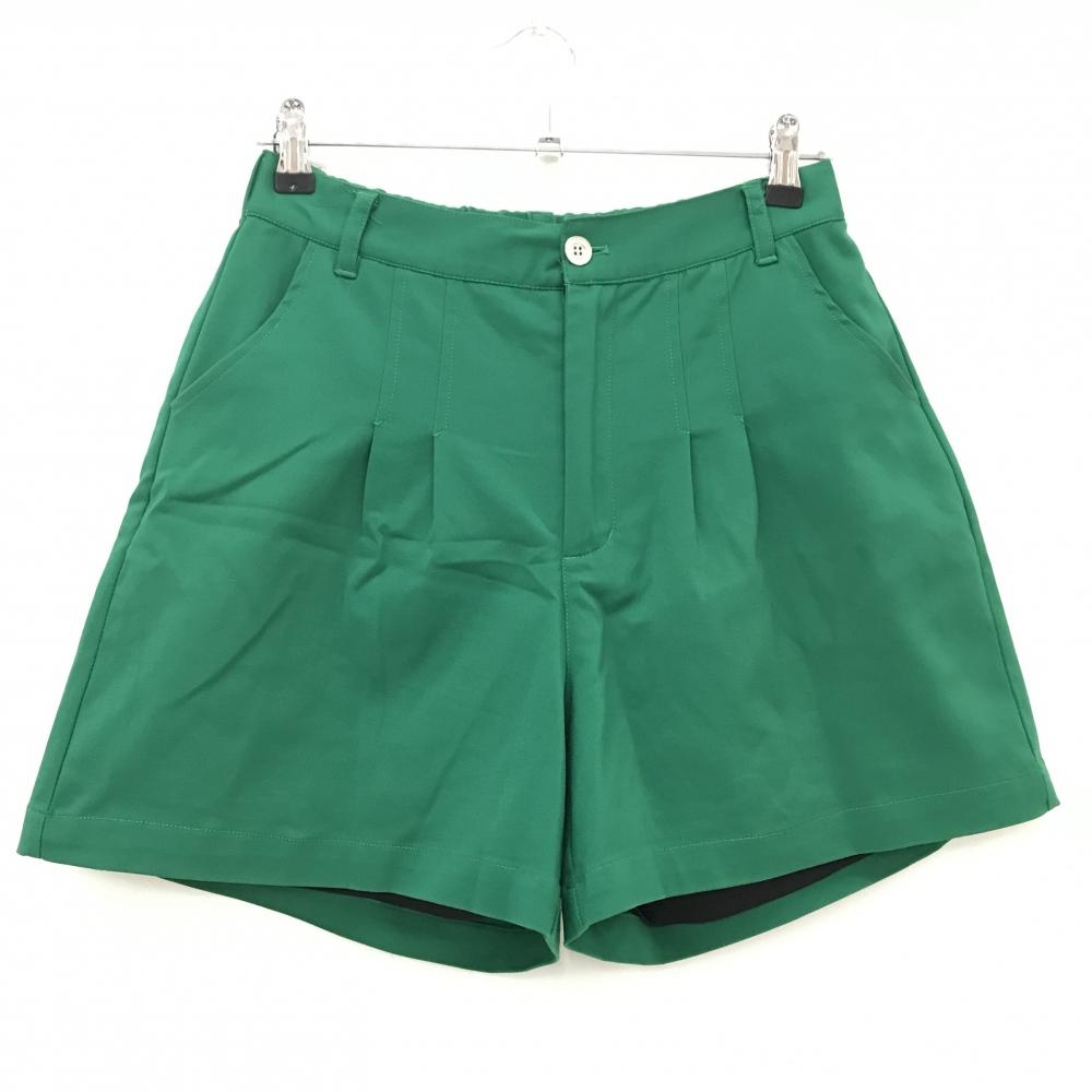 【超美品】キスオンザグリーン ショートパンツ グリーン ウエスト一部ゴム 裏地付  レディース 3(L) ゴルフウェア kiss on the green