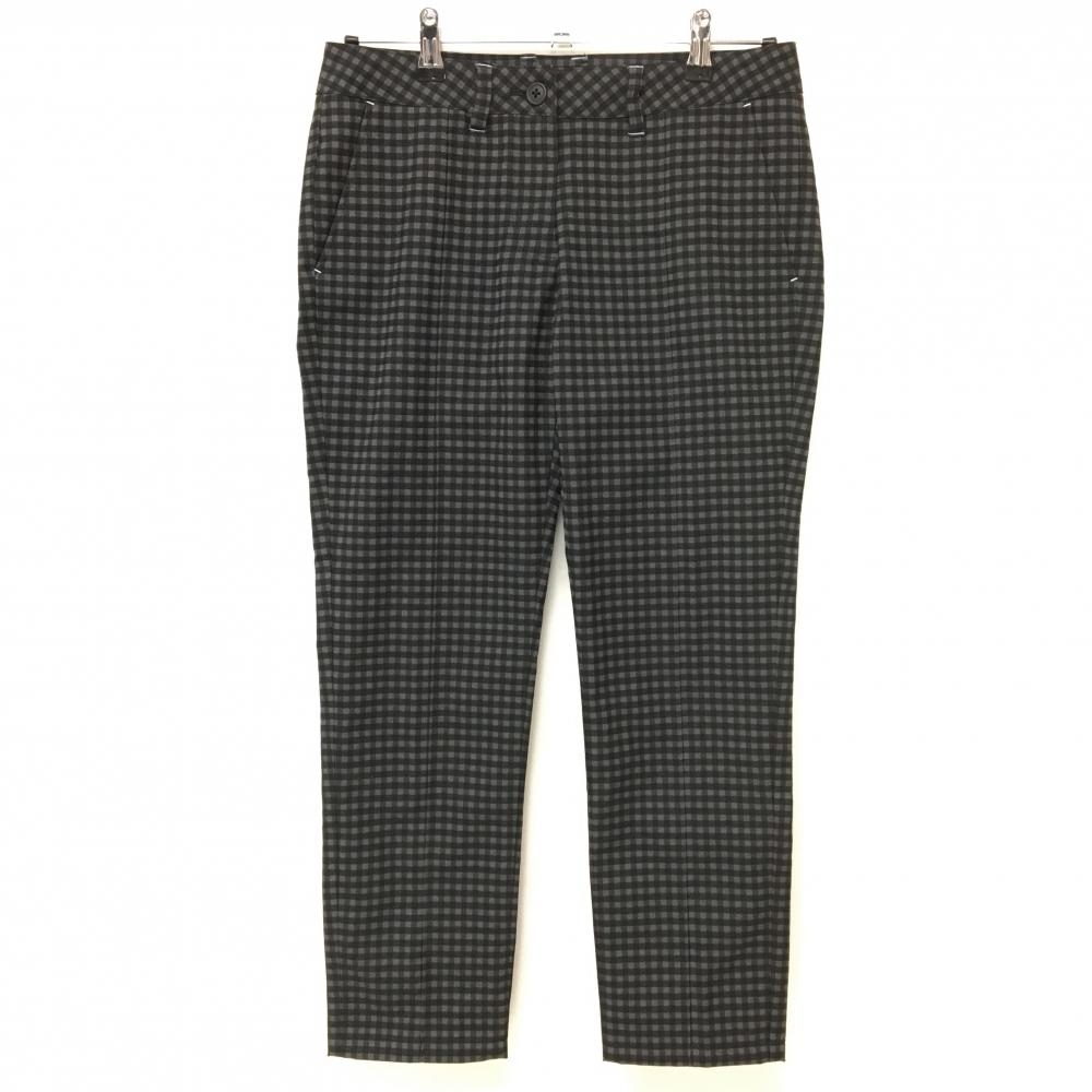 【美品】キャロウェイ パンツ ダークグレー×黒 ギンガムチェック レディース M ゴルフウェア Callaway