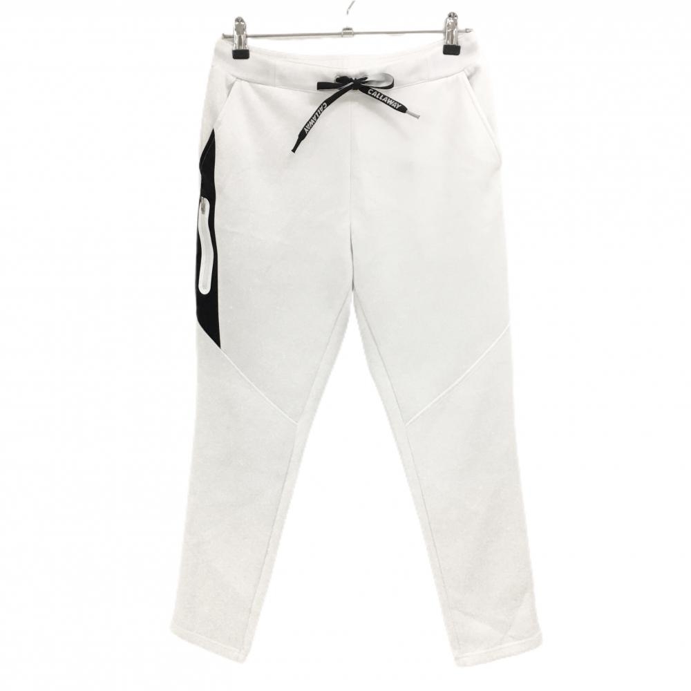 キャロウェイ パンツ 白 ストレッチ ウエストゴム レディース L ゴルフウェア Callaway