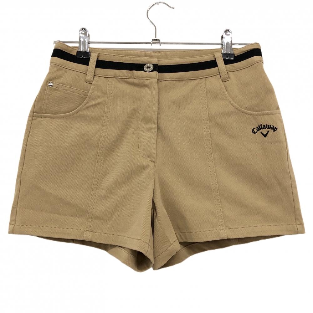 【美品】キャロウェイ ショートパンツ ライトブラウン ウエストライン  レディース M ゴルフウェア Callaway