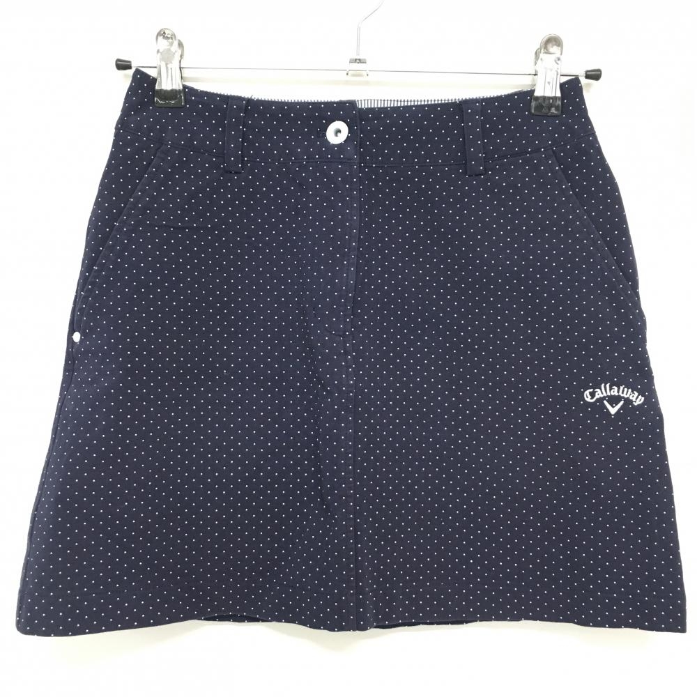 【美品】キャロウェイ スカート ネイビー×白 ドット  レディース SS ゴルフウェア 2022年モデル Callaway