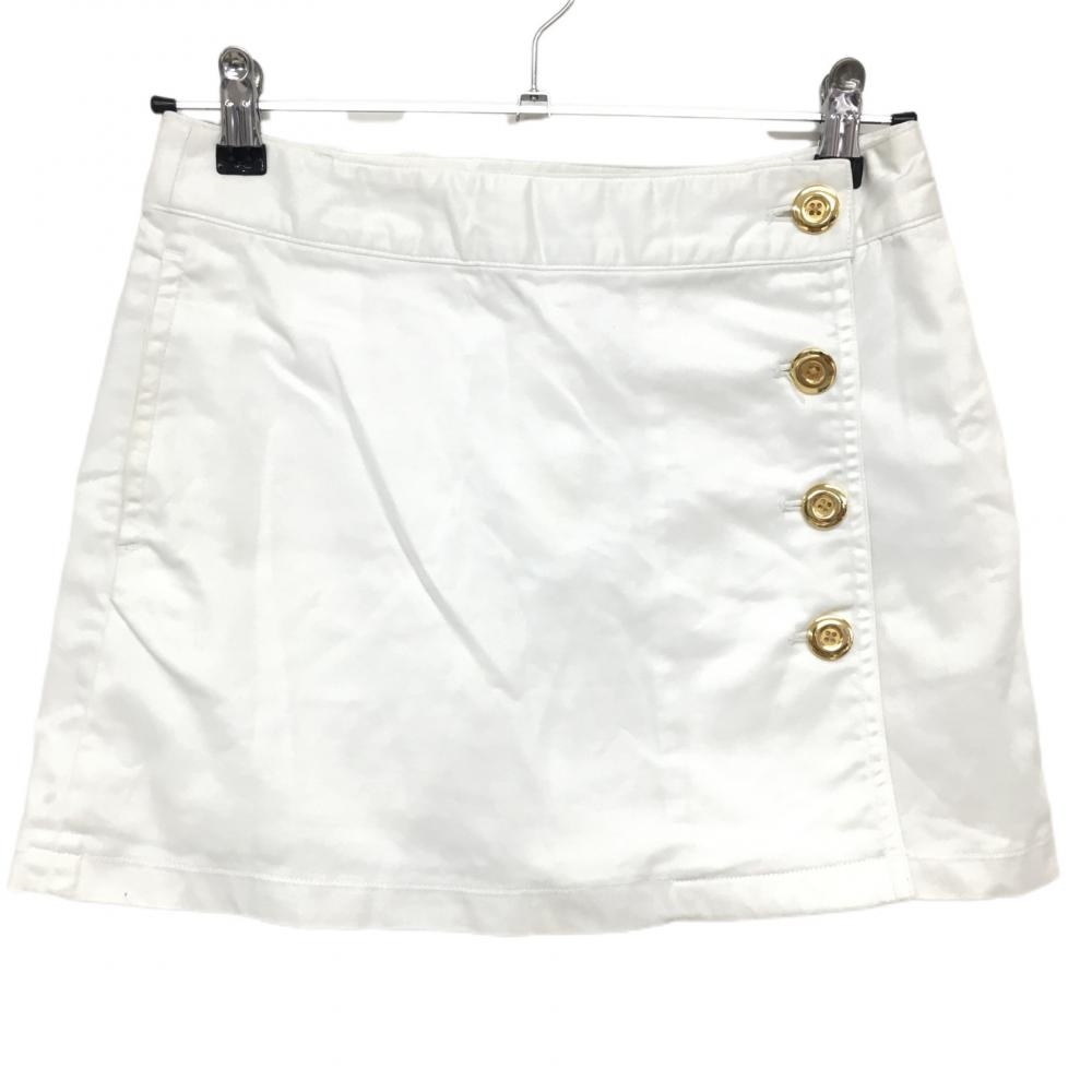 キャロウェイ スカート 白 無地 内側インナーパンツ レディース S ゴルフウェア Callaway