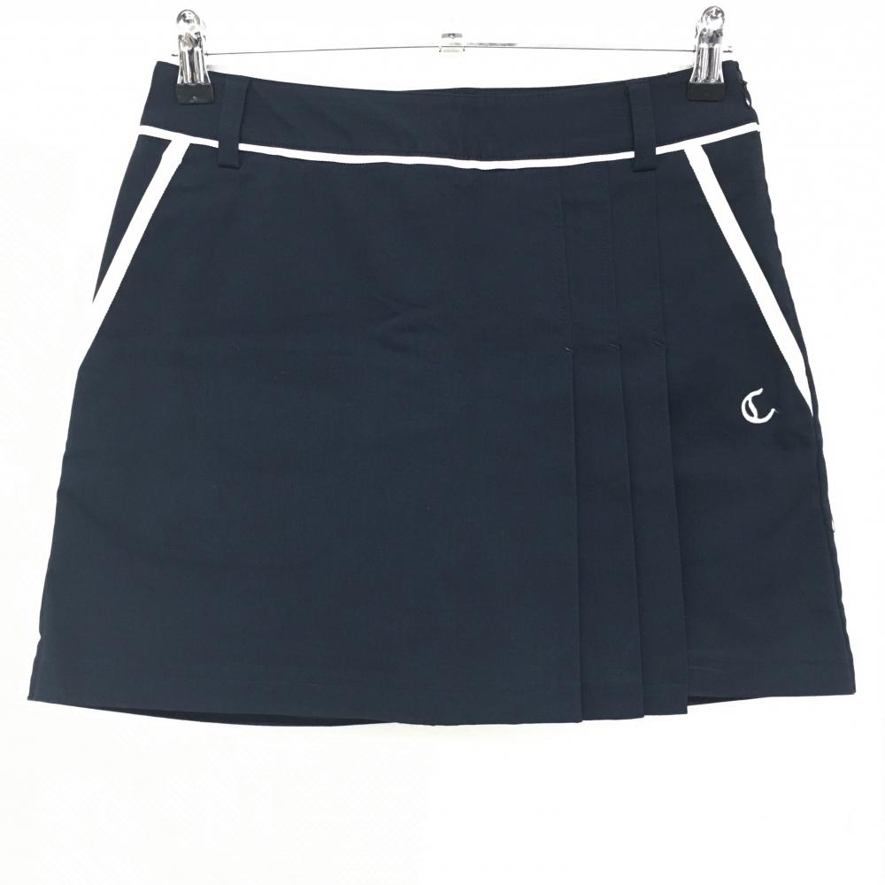 キャロウェイ レッドレーベル スカート ネイビー×白 一部プリーツ ストレッチ  レディース M ゴルフウェア 2023年モデル Callaway