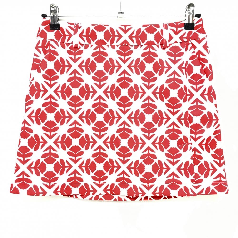 【超美品】キャロウェイ スカート 白×レッド 花柄  レディース M ゴルフウェア Callaway