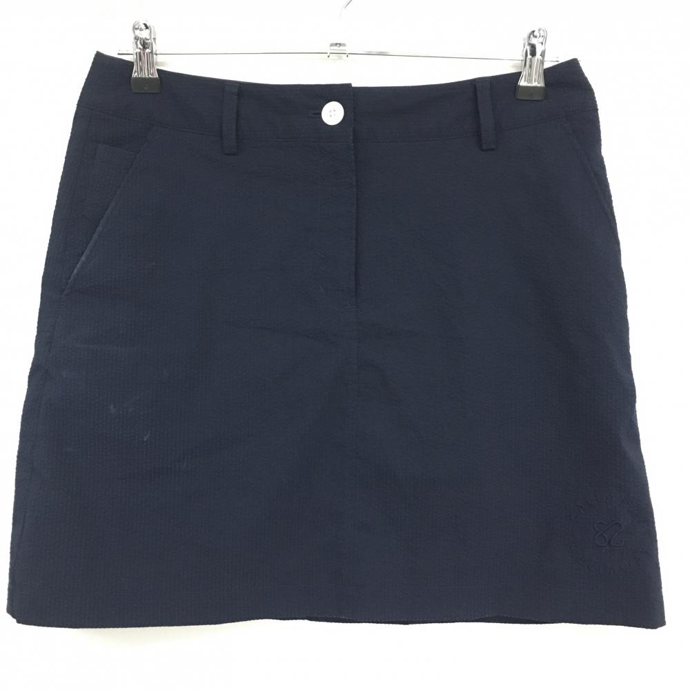 キャロウェイ スカート ネイビー サッカー生地 裏地メッシュ レディース L ゴルフウェア 2022年モデル Callaway