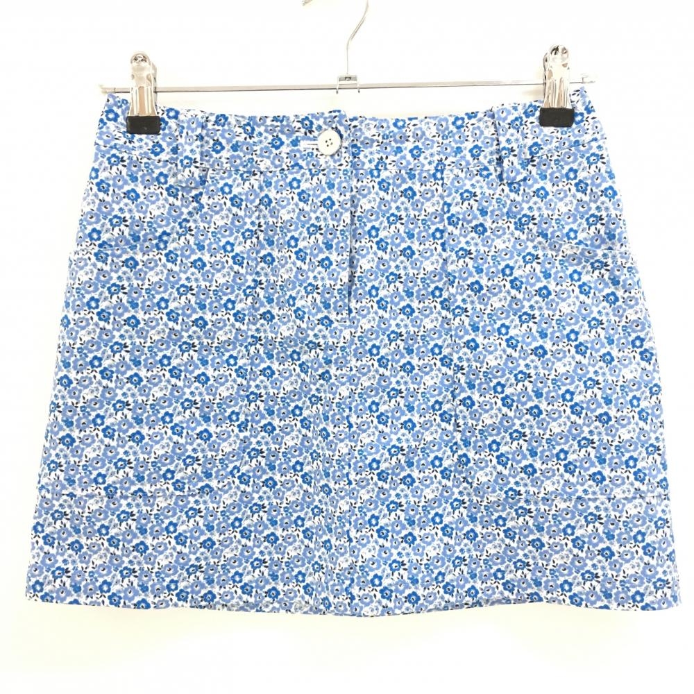 【超美品】キャロウェイ スカート ライトブルー×白 花柄 ストレッチ レディース SS ゴルフウェア Callaway