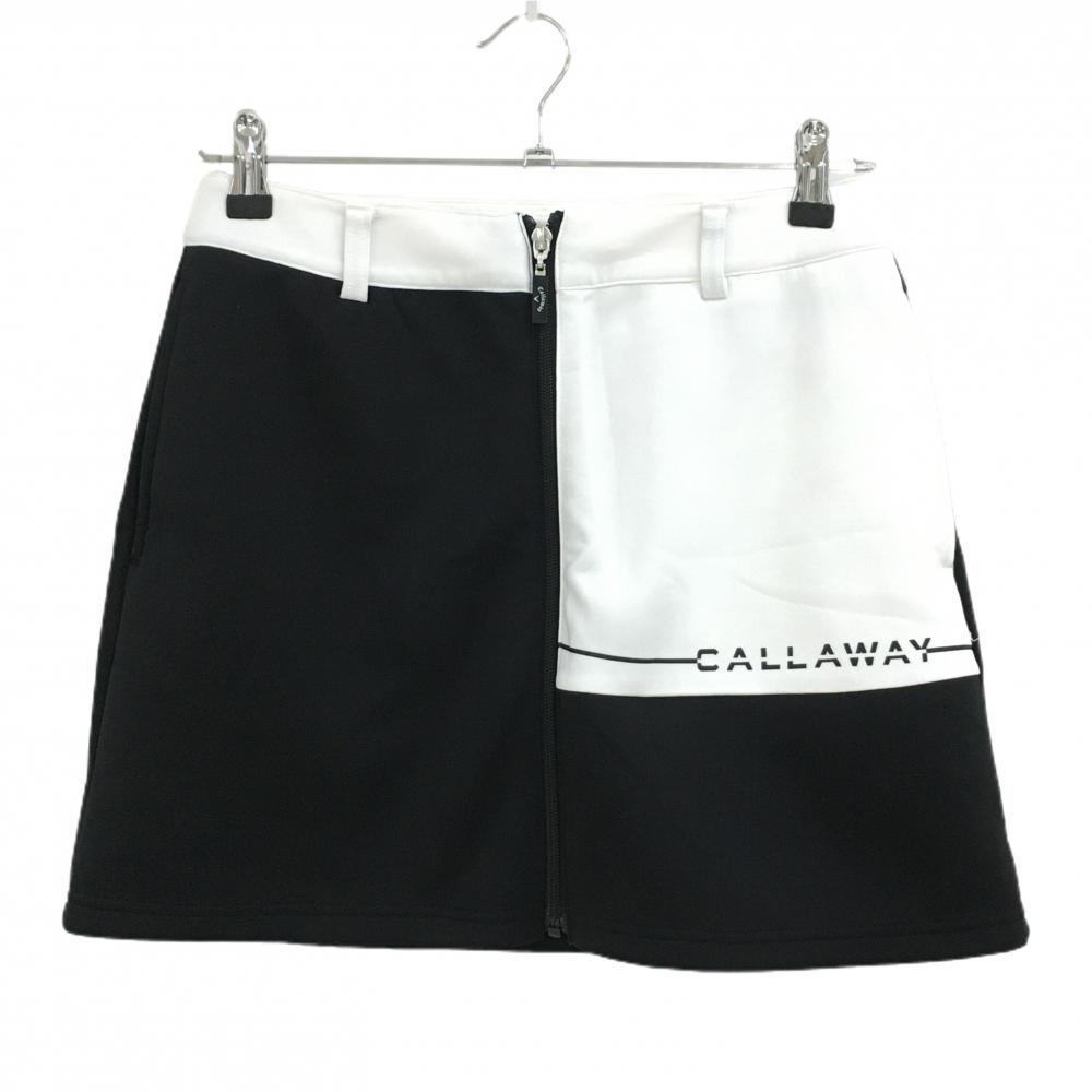 キャロウェイ スカート 白×黒 センタージップ  レディース M ゴルフウェア Callaway