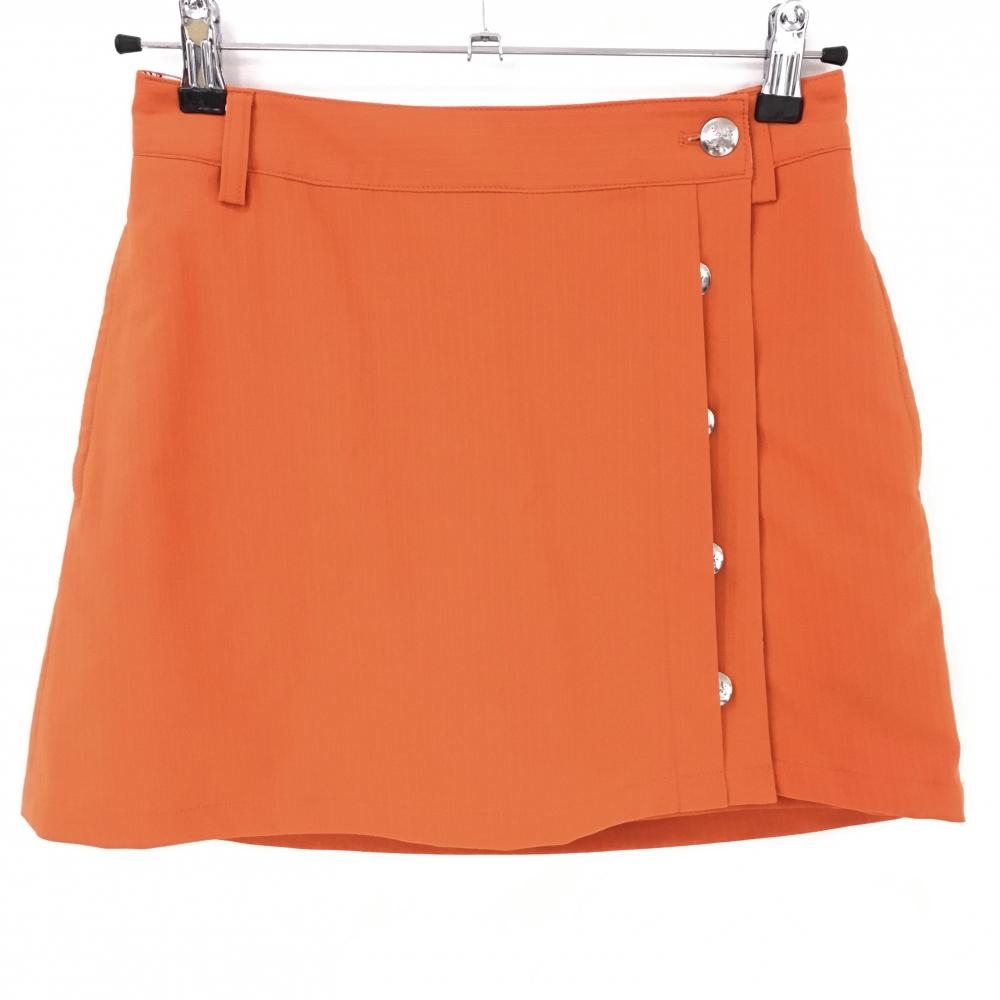 キャロウェイ スカート オレンジ ストライプ地模様 内側インナーパンツ レディース S ゴルフウェア Callaway