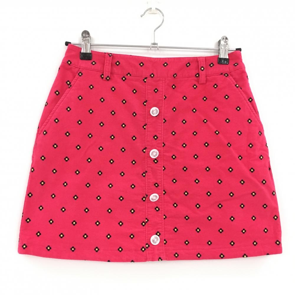 【美品】キャロウェイ スカート レッドピン×黒 花柄  レディース M ゴルフウェア Callaway