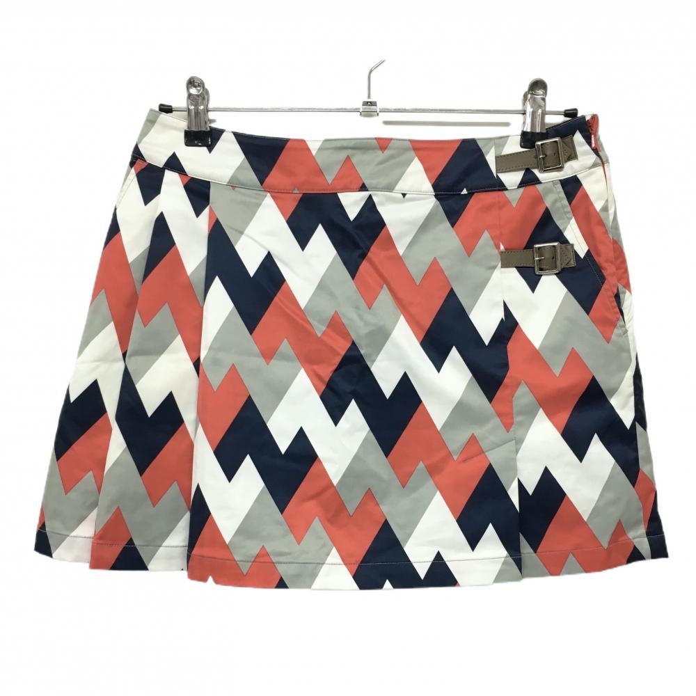 キャロウェイ スカート 白×ネイビー×レッド系 内側インナーパンツ  レディース M ゴルフウェア Callaway