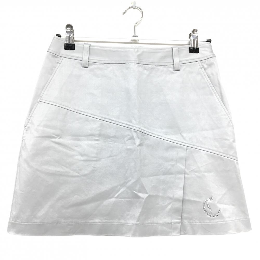 【超美品】キャロウェイ レッドレーベル スカート ライトグレー ラインストーン ストレッチ  レディース M ゴルフウェア Callaway