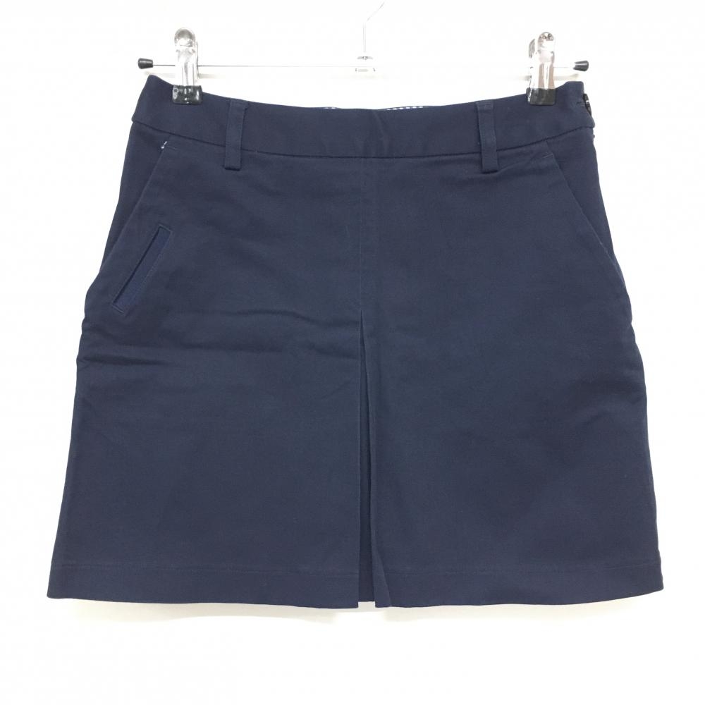 【美品】キャロウェイ スカート ネイビー 前ボックスプリーツ コットン混 レディース M ゴルフウェア Callaway