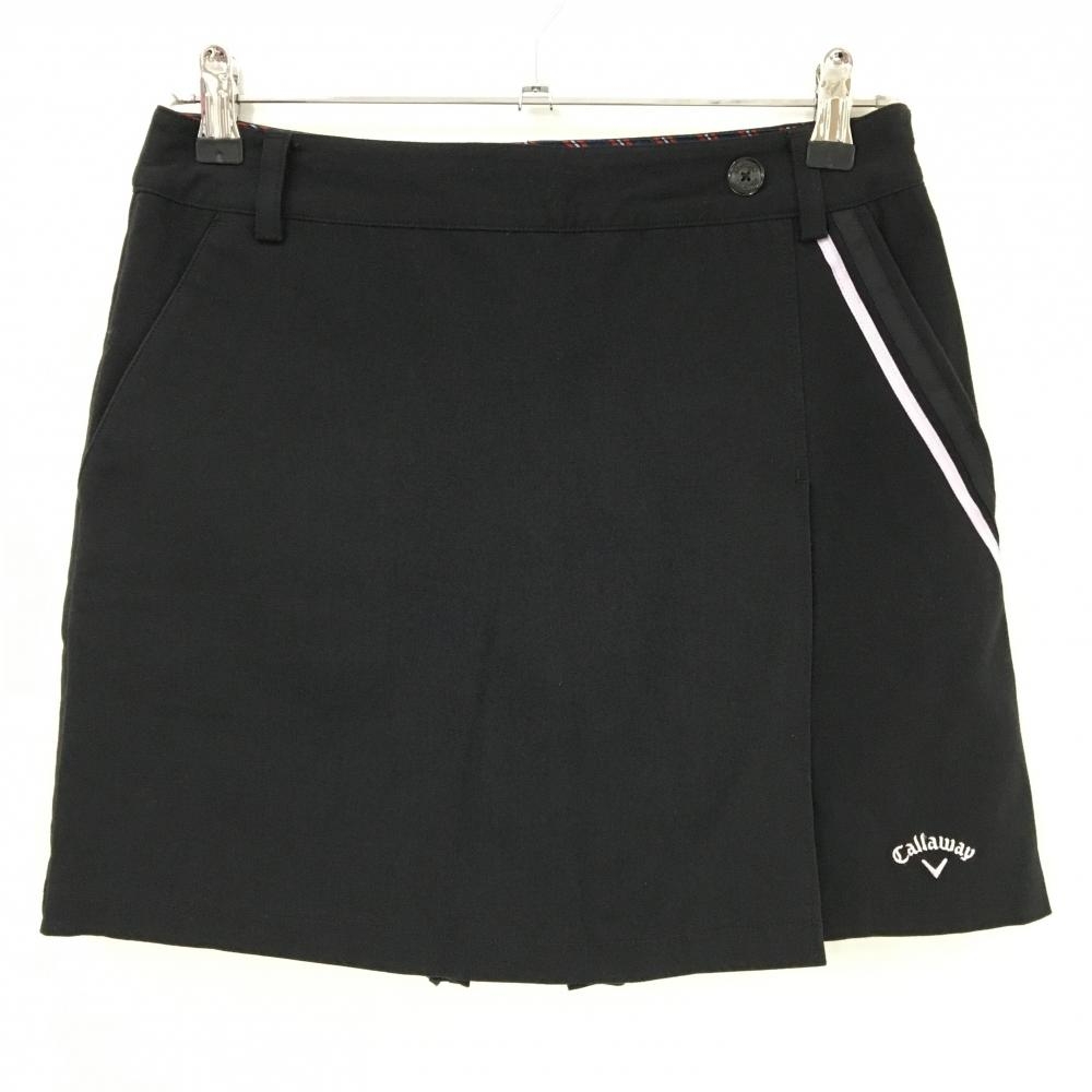 キャロウェイ スカート 黒 ポケット口ライン 内側パンツ  レディース M ゴルフウェア Callaway