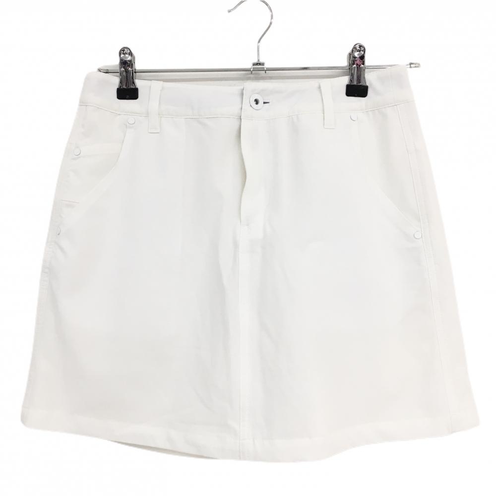 【美品】キャロウェイ キュロットスカート 白 地模様 レディース M ゴルフウェア Callaway