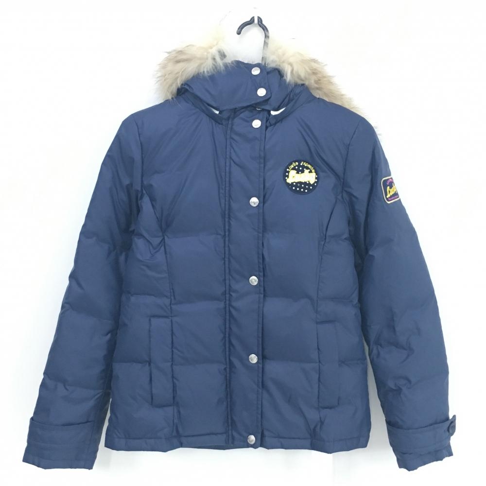 【美品】サマンサタバサUNDER25 2WAYダウンジャケット ネイビー×ベージュ  レディース PRO ゴルフウェア Samantha Thavasa