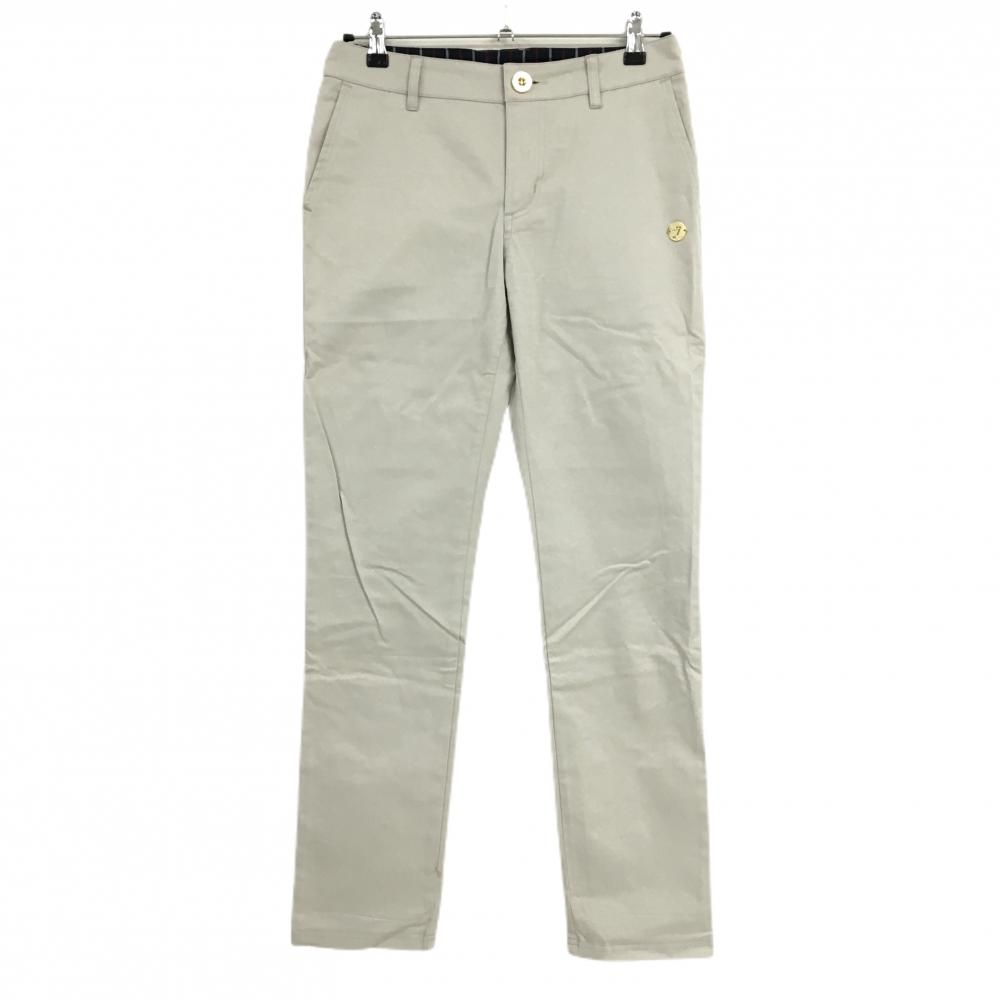 サマンサタバサNo.7 パンツ グレージュ ロゴネイビー  レディース 40(L) ゴルフウェア Samantha Thavasa