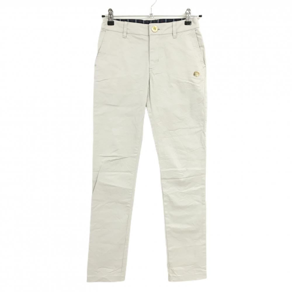 サマンサタバサNo.7 パンツ ライトベージュ系 ロゴネイビー レディース 36(S) ゴルフウェア Samantha Thavasa