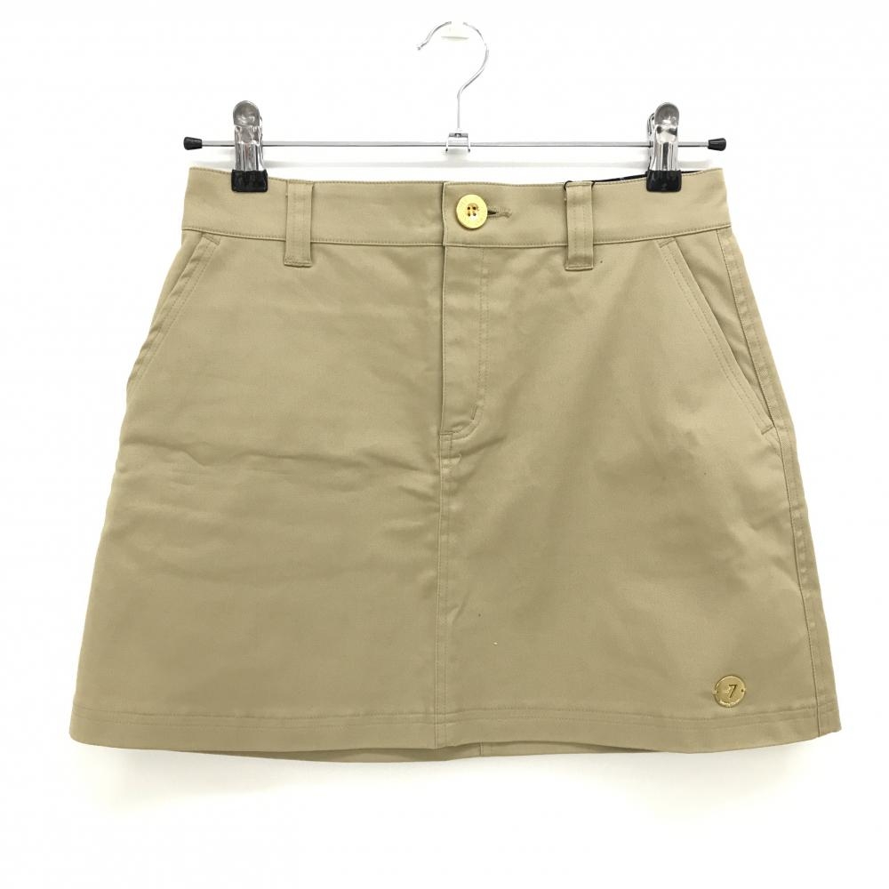 【新品】サマンサタバサNo.7 スカート ブラウン ロゴ刺しゅうネイビー  レディース 38(M) ゴルフウェア Samantha Thavasa