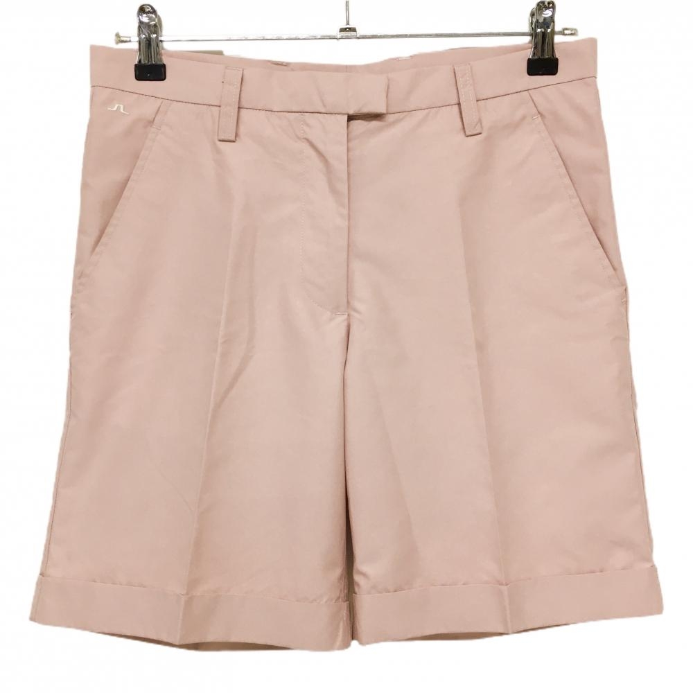 ジェイリンドバーグ ハーフパンツ ピンク シンプル ロゴ刺しゅう レディース 27 ゴルフウェア J．LINDEBERG