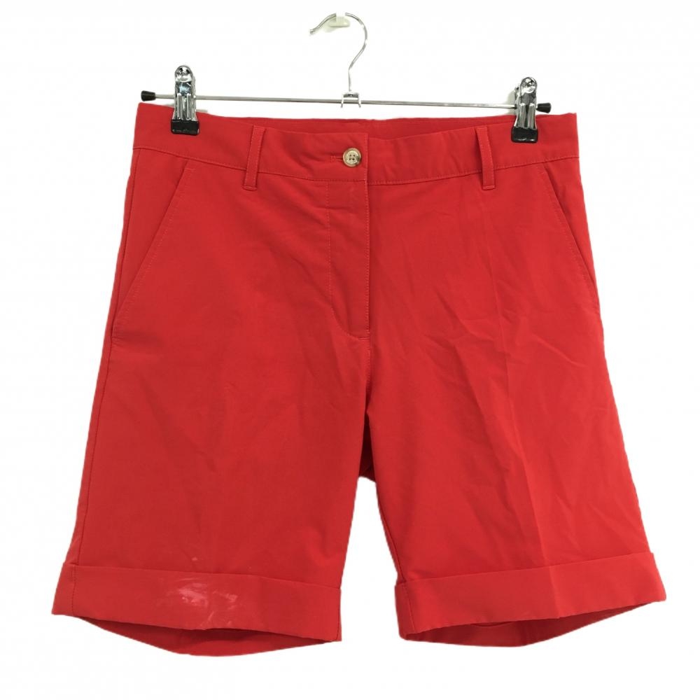 ジェイリンドバーグ ハーフパンツ レッド ストレッチ  レディース 27 ゴルフウェア J．LINDEBERG