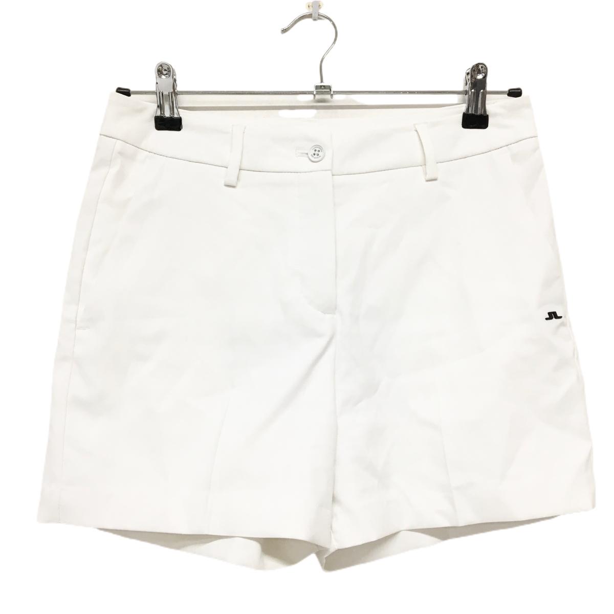 【美品】ジェイリンドバーグ ショートパンツ 白 無地 後ろウエスト引っ掛かり レディース  ゴルフウェア J．LINDEBERG