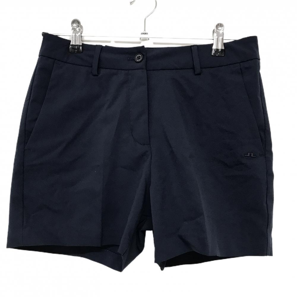 【超美品】ジェイリンドバーグ ショートパンツ ネイビー ストレッチ 無地 レディース 26 ゴルフウェア J．LINDEBERG