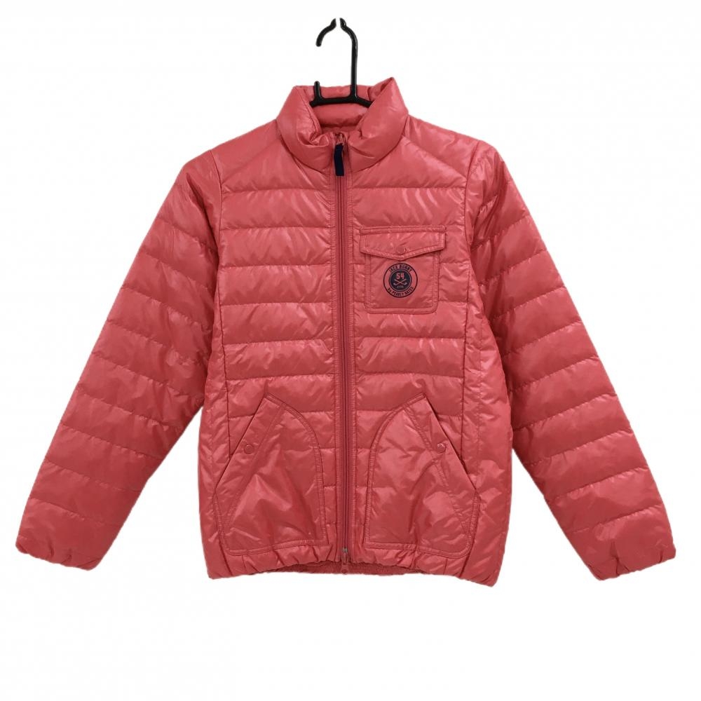 【超美品】ジャックバニー ダウンジャケット ピンク キルティング ロゴプリント ダウン84％ レディース 0(S) ゴルフウェア Jack Bunny