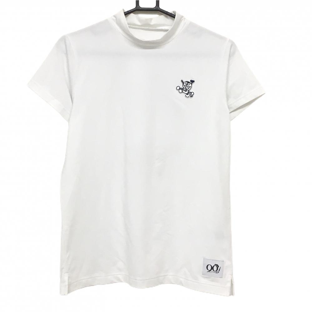 ジャックバニー×藤子90th 半袖ハイネックシャツ 白×黒 コロ助 レディース 1(M) ゴルフウェア 2023年モデル Jack Bunny