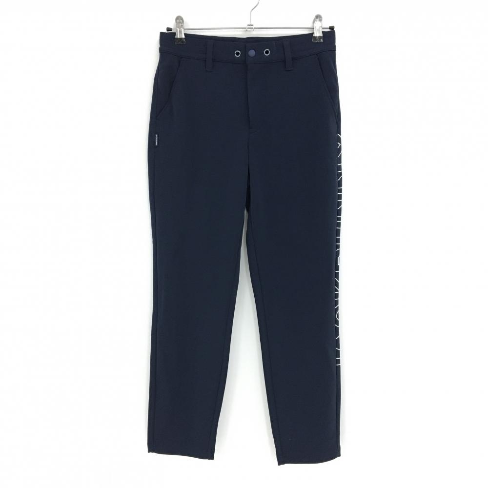 【美品】ジャックバニー パンツ　ネイビー ロゴ白 ストレッチ レディース 2(L) ゴルフウェア 2024年モデル Jack Bunny