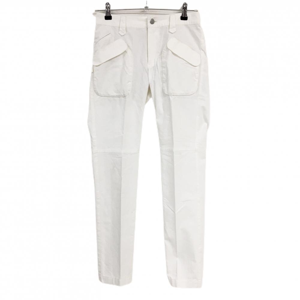 ジャックバニー パンツ 白 格子柄地模様  レディース 0(S) ゴルフウェア Jack Bunny