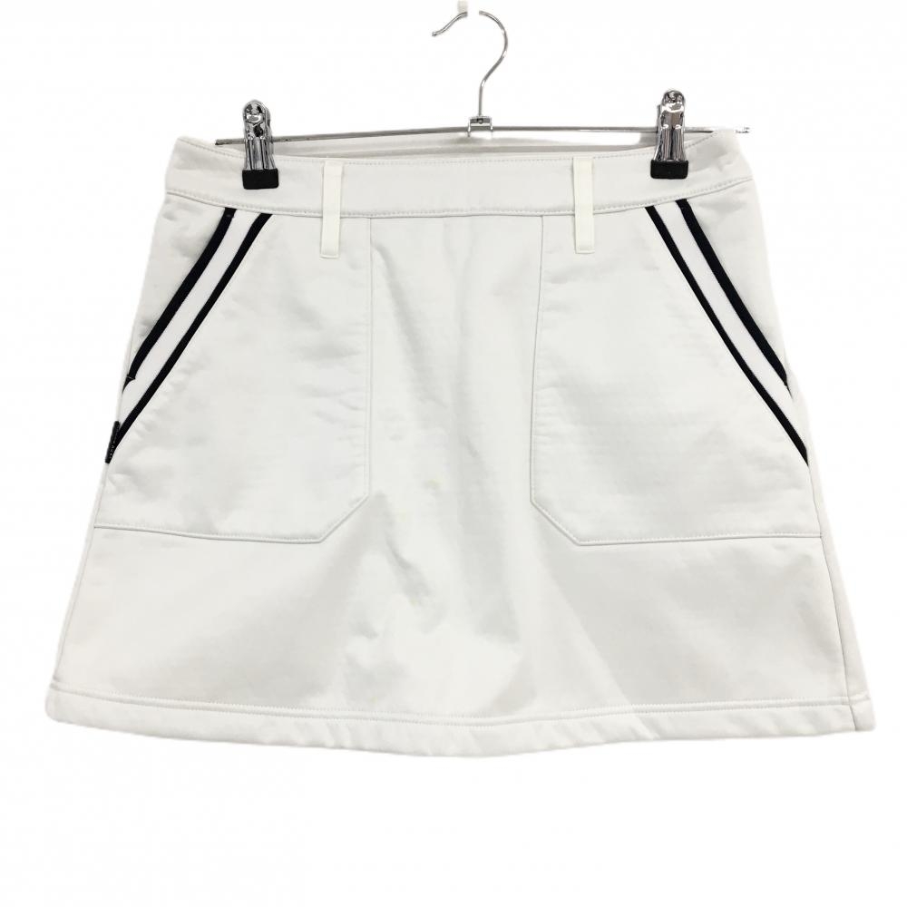 ジャックバニー スカート 白×ネイビー 裏起毛 内側インナーパンツ レディース 1(M) ゴルフウェア Jack Bunny