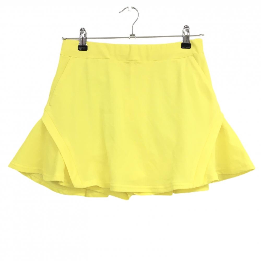 【超美品】ジャックバニー スカート イエロー ウエストゴム 内側インナーパンツ レディース 1(M) ゴルフウェア Jack Bunny