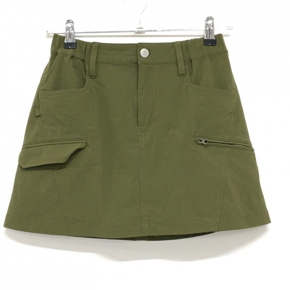 【超美品】ジャックバニー カーゴスカート カーキ ウエスト一部ゴム 内側インナーパンツ  レディース 0(S) ゴルフウェア Jack Bunny