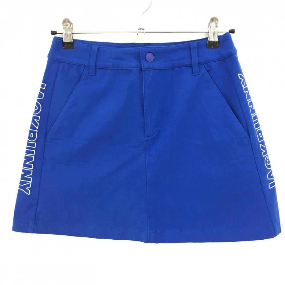 【美品】ジャックバニー スカート ブルー サイドロゴ ストレッチ  レディース 0(S) ゴルフウェア 2023年モデル Jack Bunny