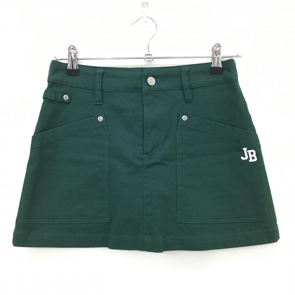 ジャックバニー スカート グリーン ロゴ刺しゅう ストレッチ ティー装着可 レディース 0(S) ゴルフウェア Jack Bunny