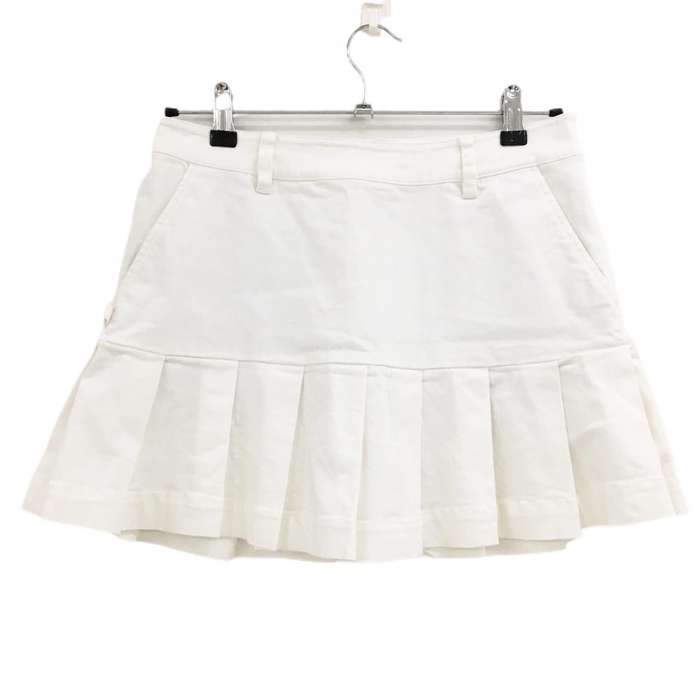 ジャックバニー スカート 白 裾プリーツ 内側インナーパンツ  レディース 1(M) ゴルフウェア Jack Bunny