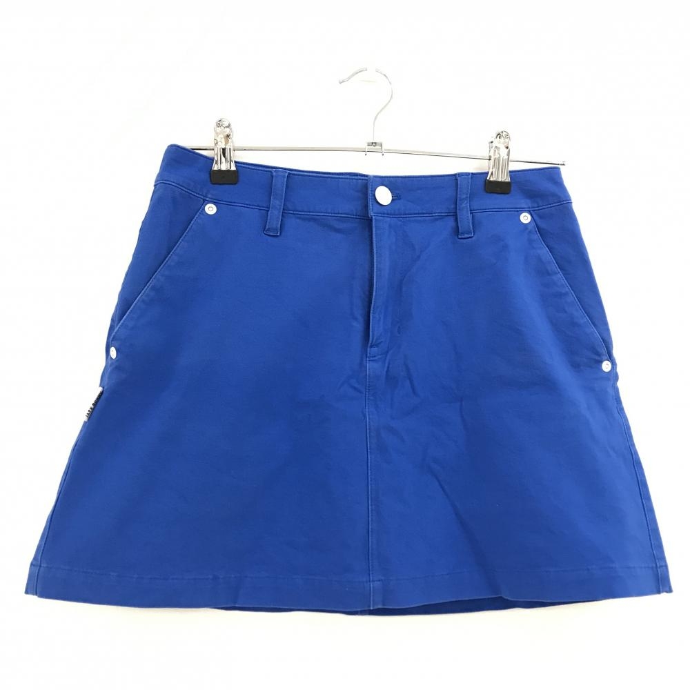 ジャックバニー スカート ブルー×白 後ポケットロゴ 内側インナーパンツ  レディース 1(M) ゴルフウェア Jack Bunny