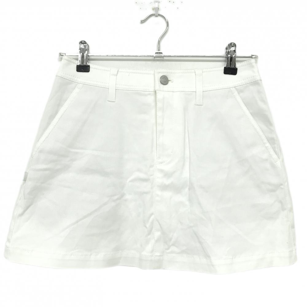 【美品】ジャックバニー スカート 白 シンプル 内側インナーパンツ  レディース 0(S) ゴルフウェア Jack Bunny