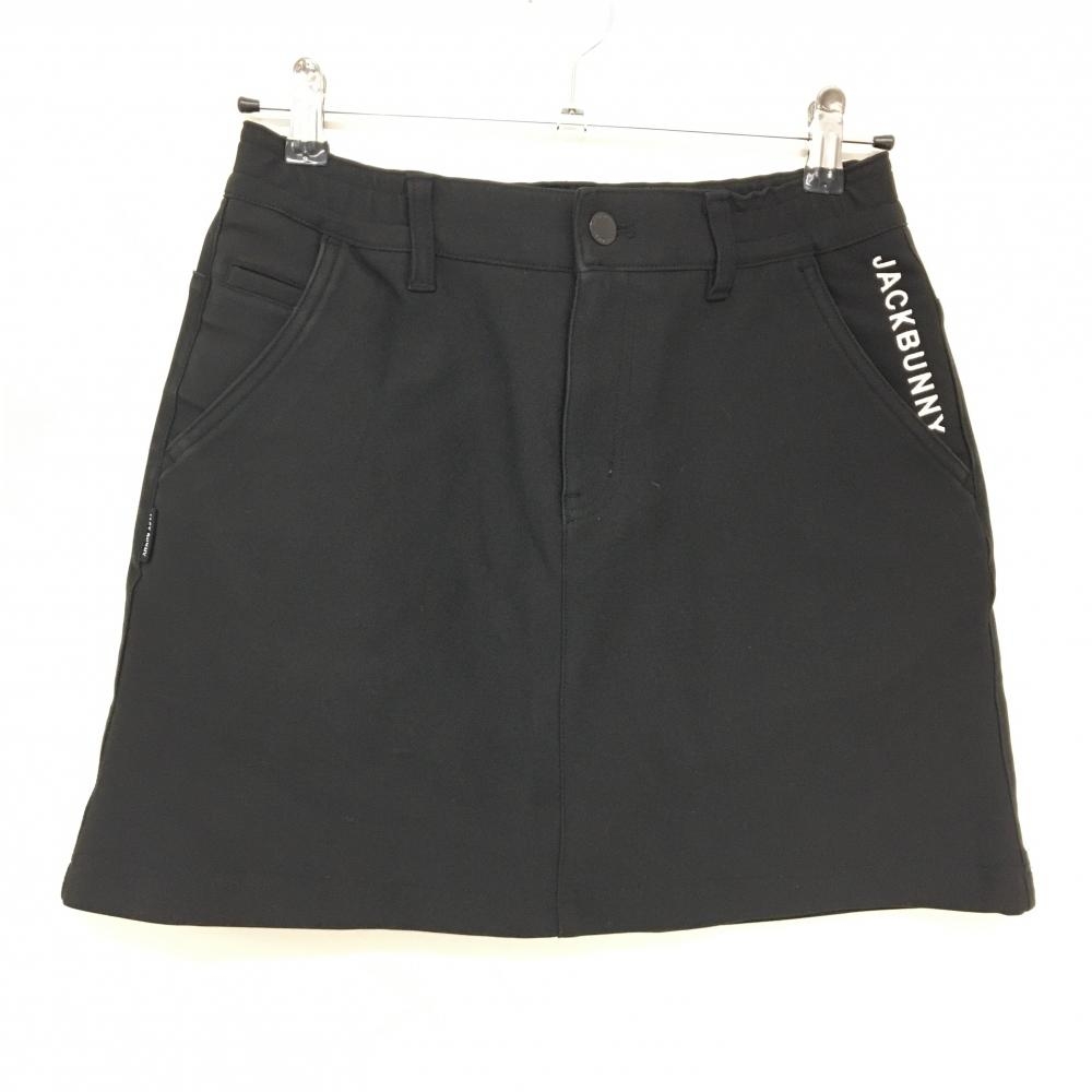 【美品】ジャックバニー ストレッチスカート 黒 裏微起毛 ウエスト調節紐付 レディース 1(M) ゴルフウェア 2025年モデル Jack Bunny
