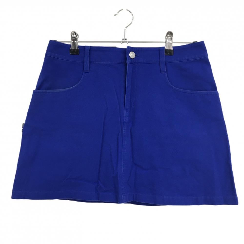 ジャックバニー スカート ブルー ロゴ白 ストレッチ 内側インナーパンツ レディース 2(L) ゴルフウェア Jack Bunny