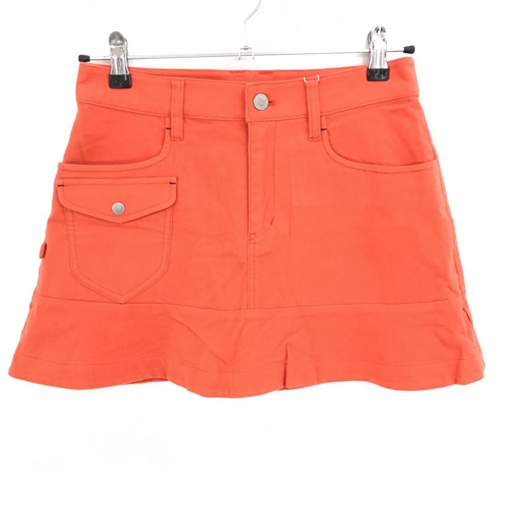 【新品】ジャックバニー スカート オレンジ 表微起毛 内側インナーパンツ ストレッチ  レディース 0(S) ゴルフウェア Jack Bunny