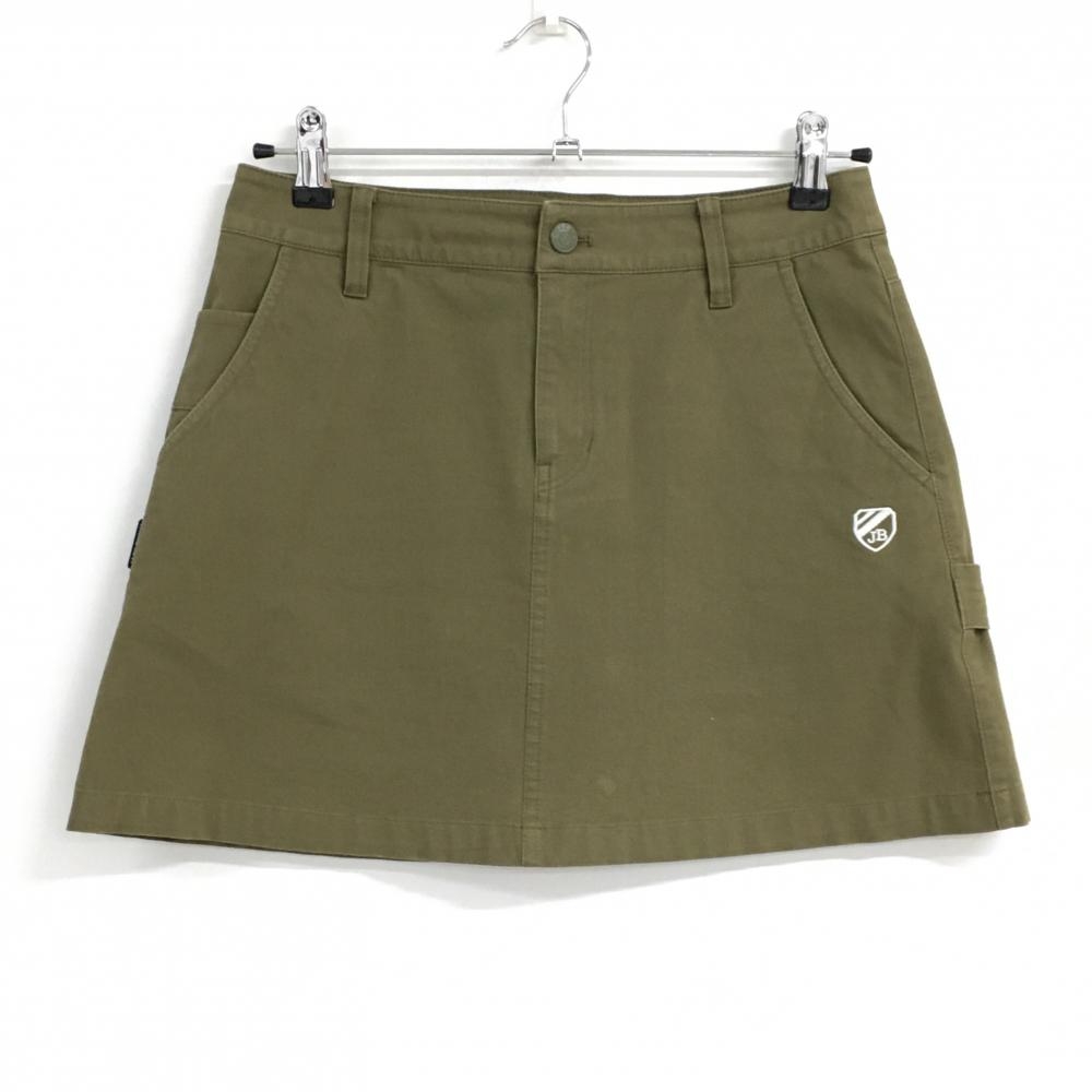 【美品】ジャックバニー スカート カーキ コットン混 内側インナーパンツ  レディース 1(M) ゴルフウェア Jack Bunny