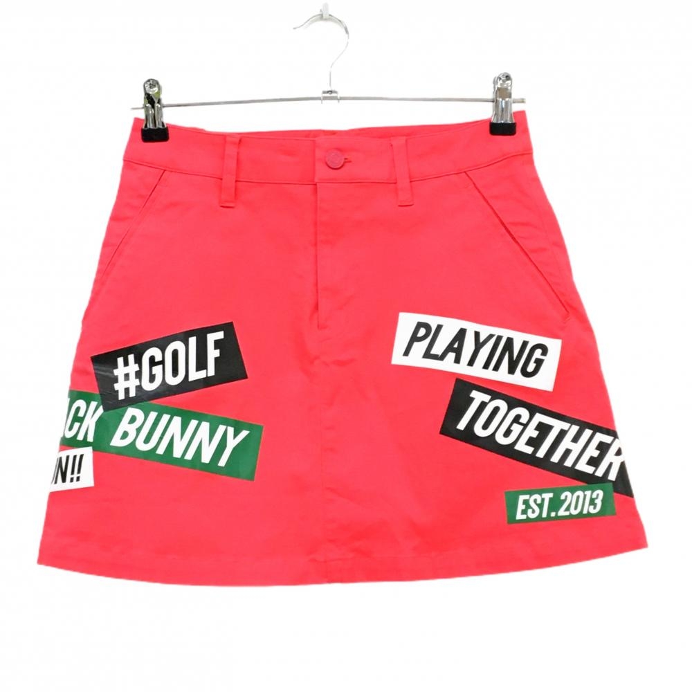 ジャックバニー スカート ピンク×黒 内側インナーパンツ レディース 1(M) ゴルフウェア Jack Bunny