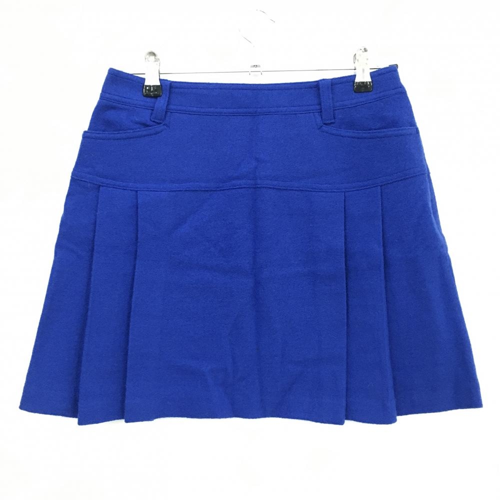 【超美品】ジュンアンドロペ スカート ブルー ロゴ刺しゅう 蓄熱インナーパンツ レディース M ゴルフウェア JUN＆ROPE