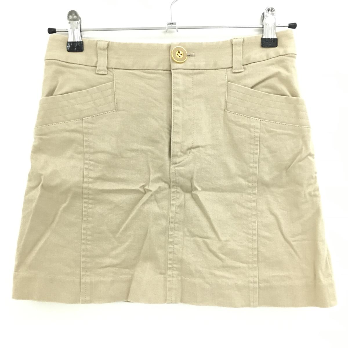 【美品】ジュンアンドロペ スカート ベージュ 内側インナーパンツ ストレッチ  レディース M ゴルフウェア JUN＆ROPE