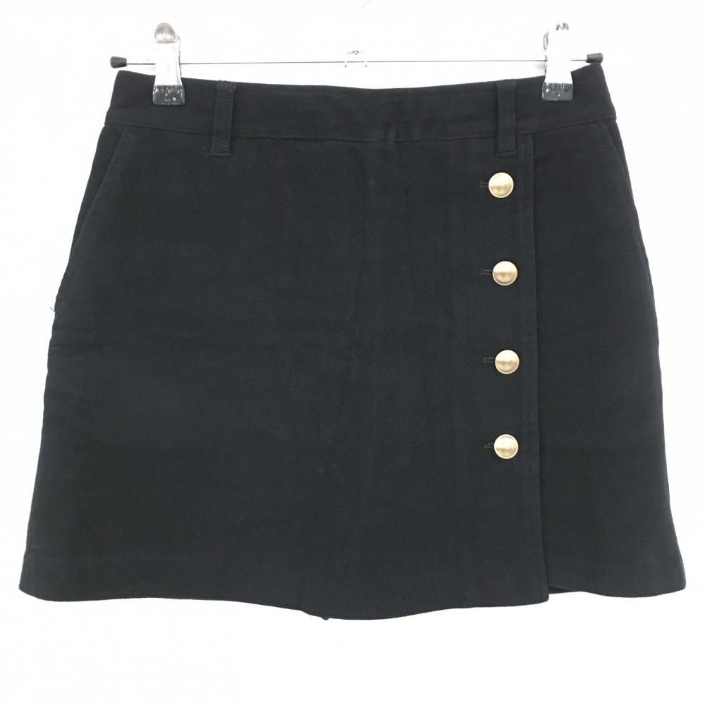 【美品】ジュンアンドロペ スカート 黒 表微起毛 ストレッチ 内側インナーパンツ レディース M ゴルフウェア JUN＆ROPE